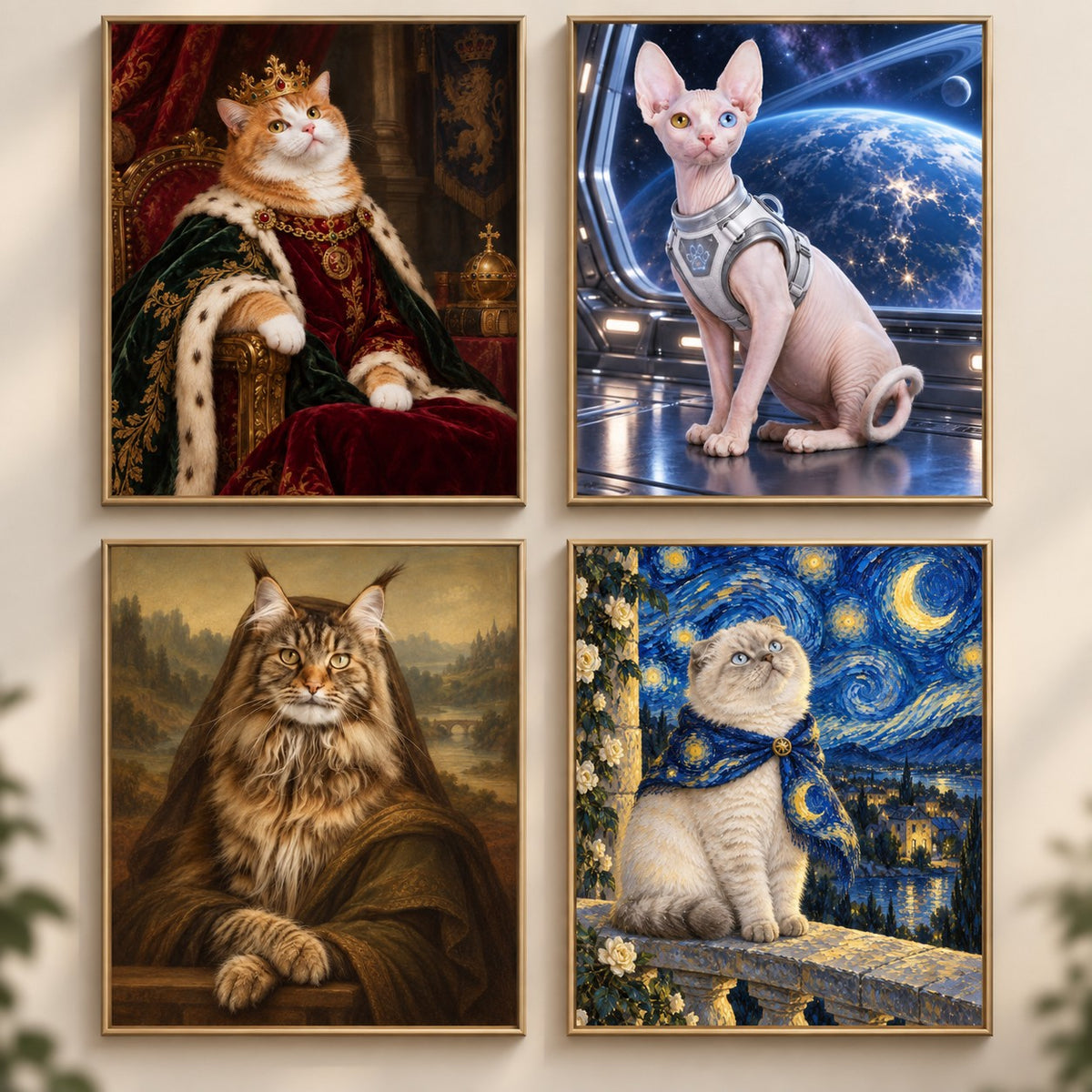 Custom Cat Portraits From Your Pet Photos