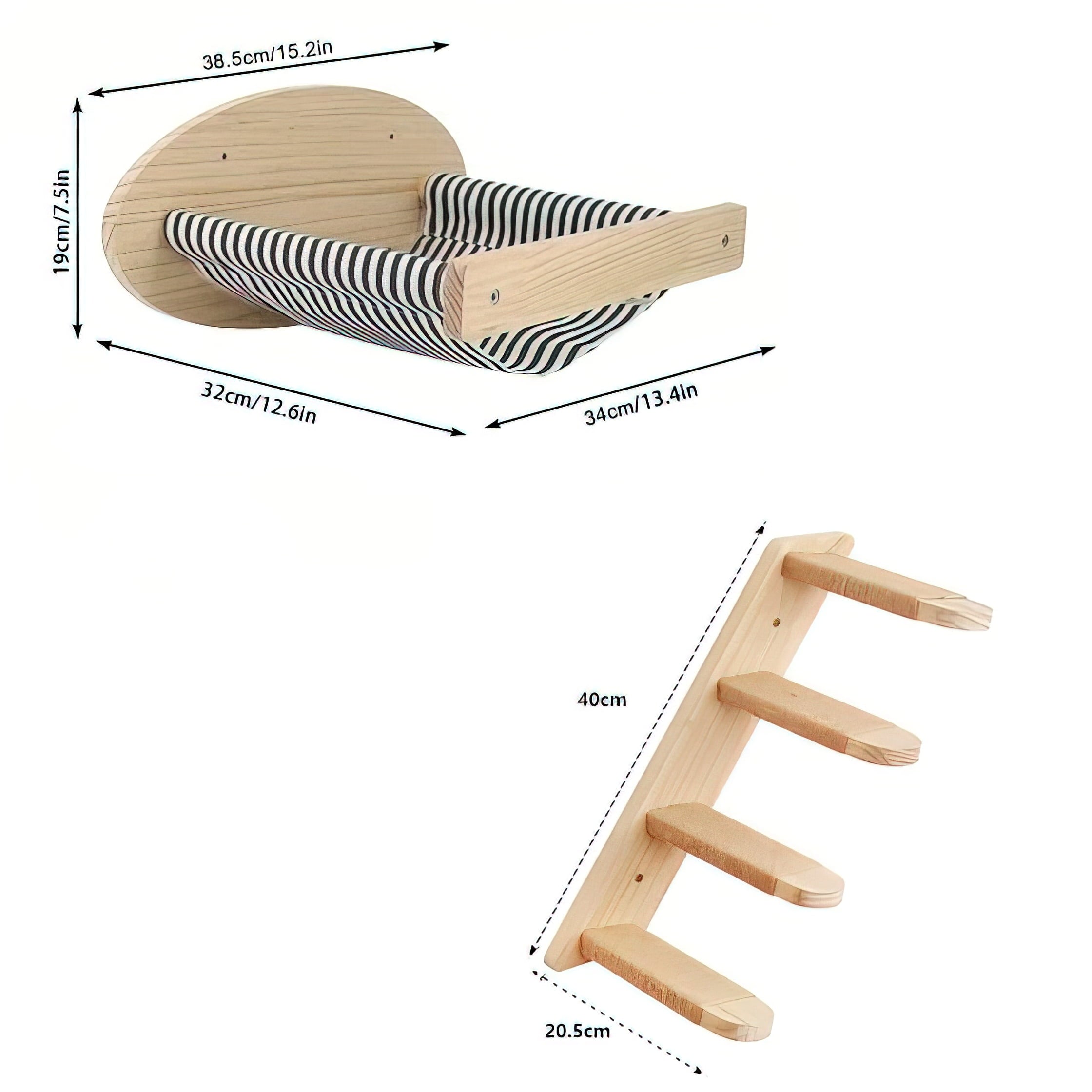 Wall-Mounted Cat Climbing Playground Combo Set