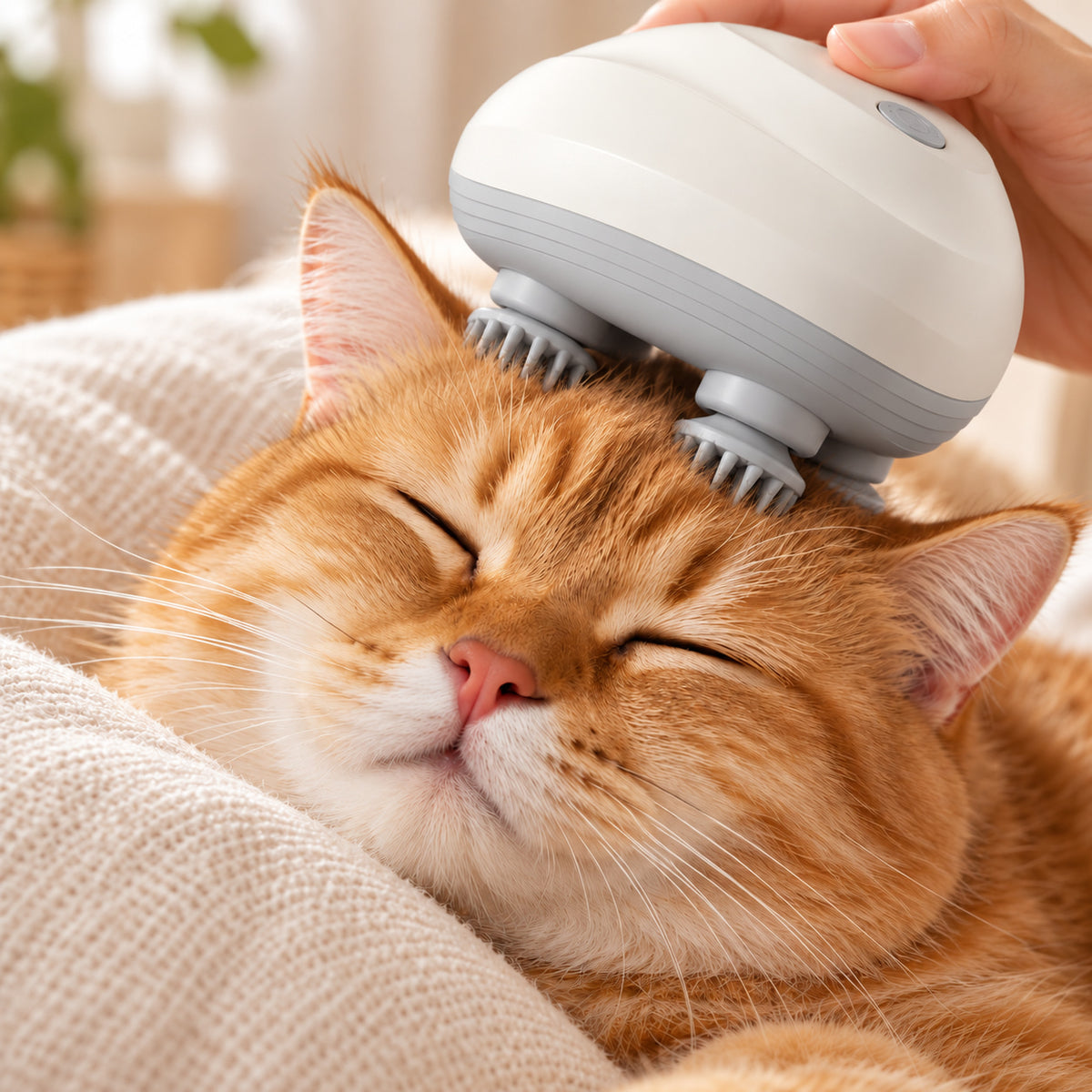 Rechargeable Cat Head Massager & Scratcher