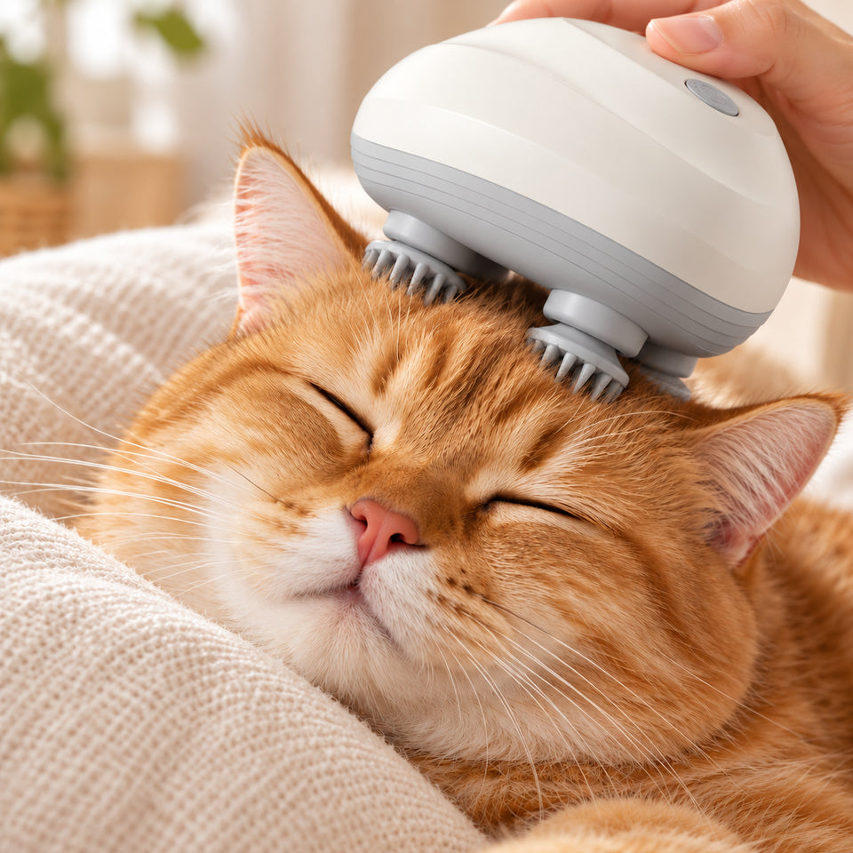 Rechargeable Cat Head Massager & Scratcher