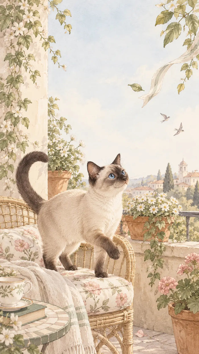 Siamese in the Spring Breeze
