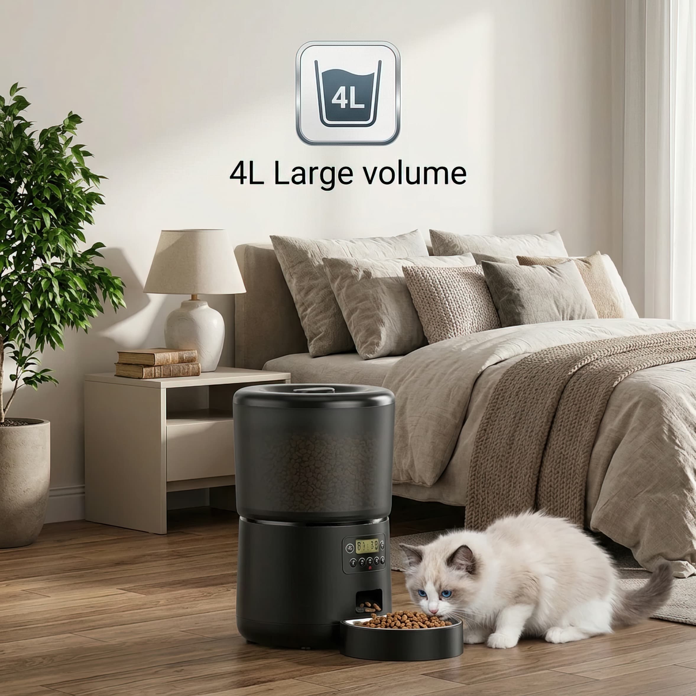 4L Smart Automatic Pet Feeder – CuddleCat
