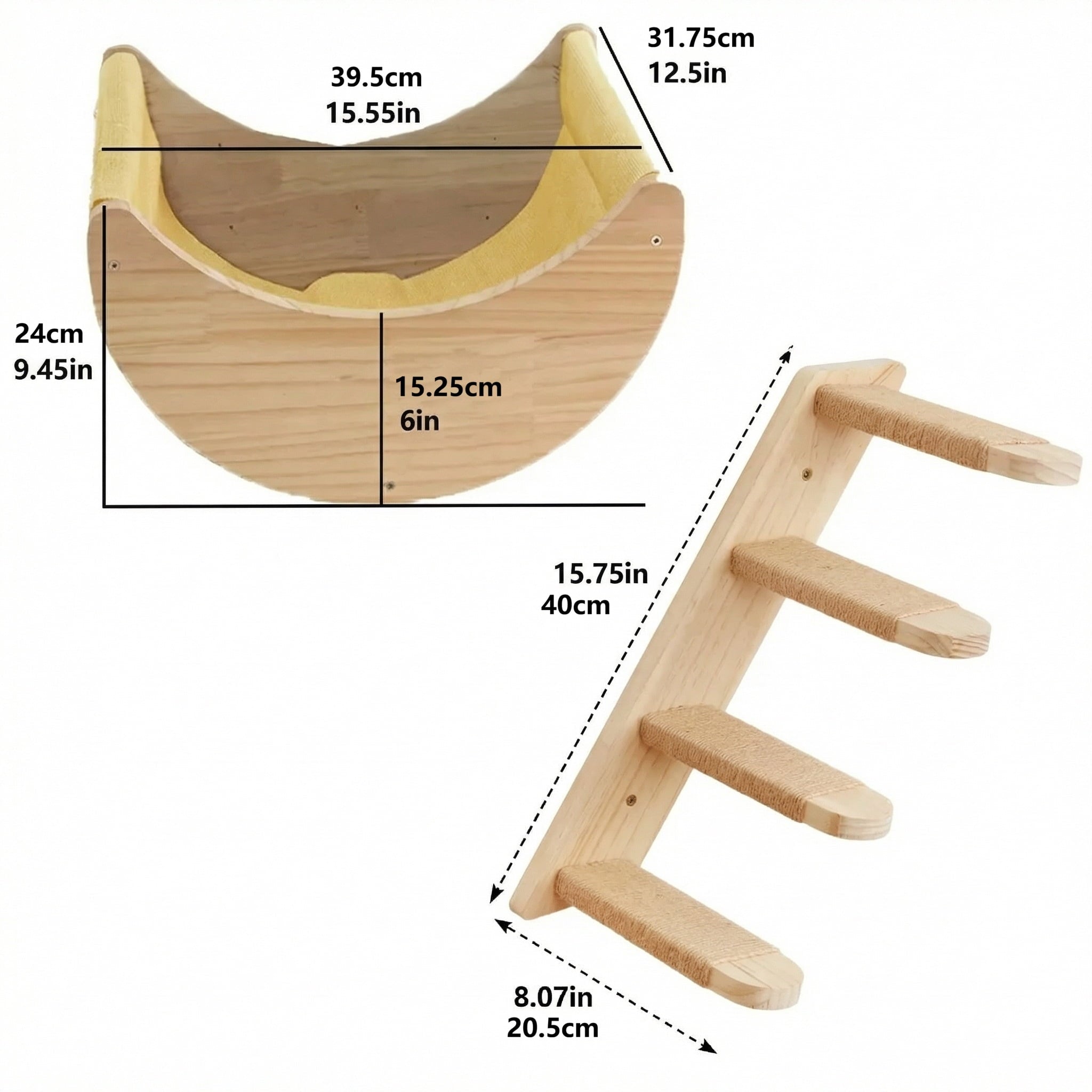 Wall-Mounted Cat Climbing Playground Combo Set