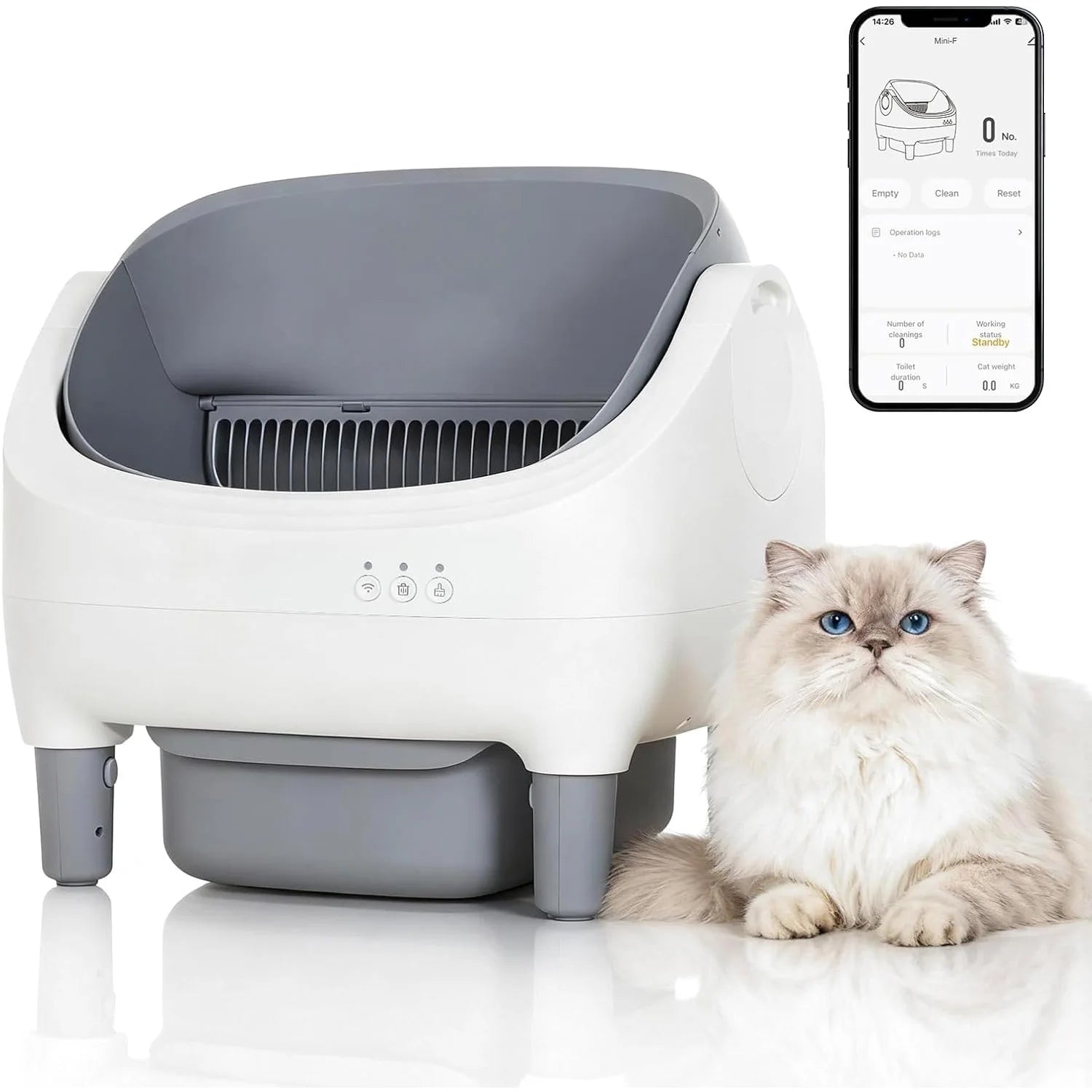 10.5L open-top self-cleaning cat litter box - product view 7