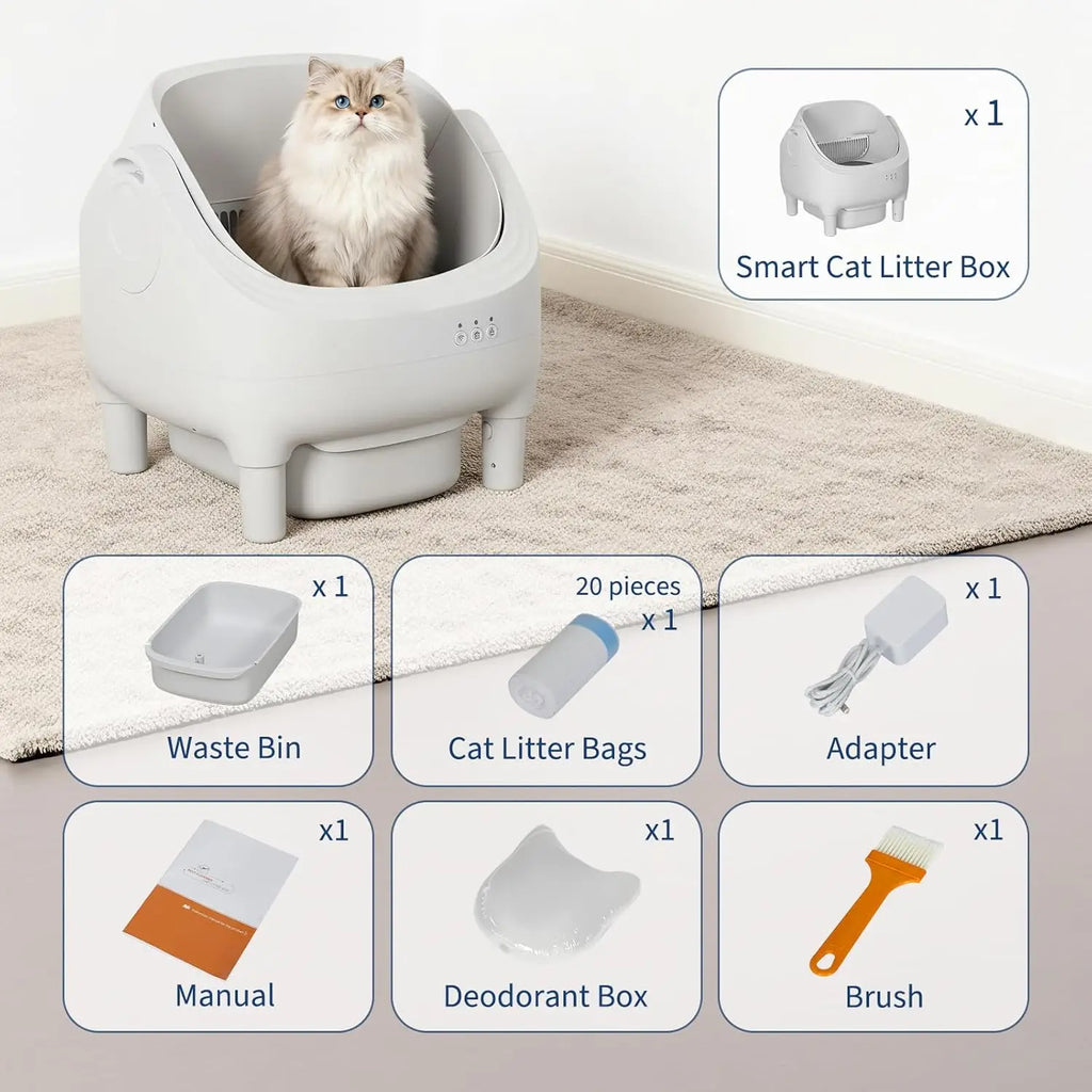10.5L open-top self-cleaning cat litter box - product view 6