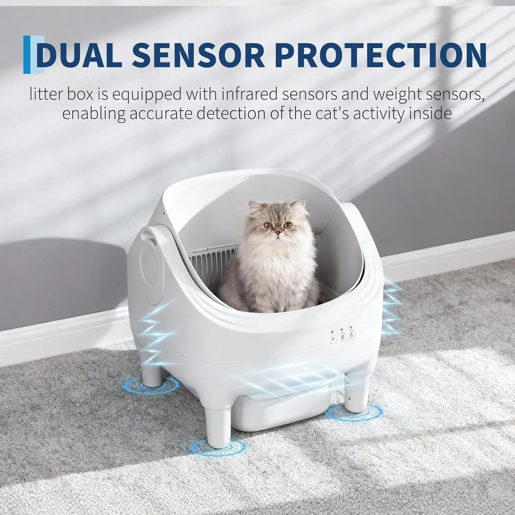 10.5L open-top self-cleaning cat litter box - product view 2
