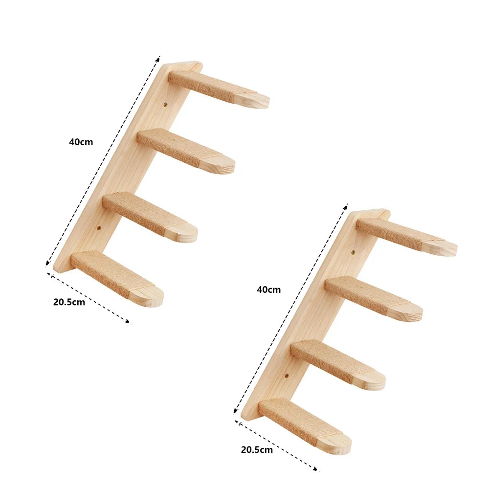 Wooden rack with dimensions labeled on a white background