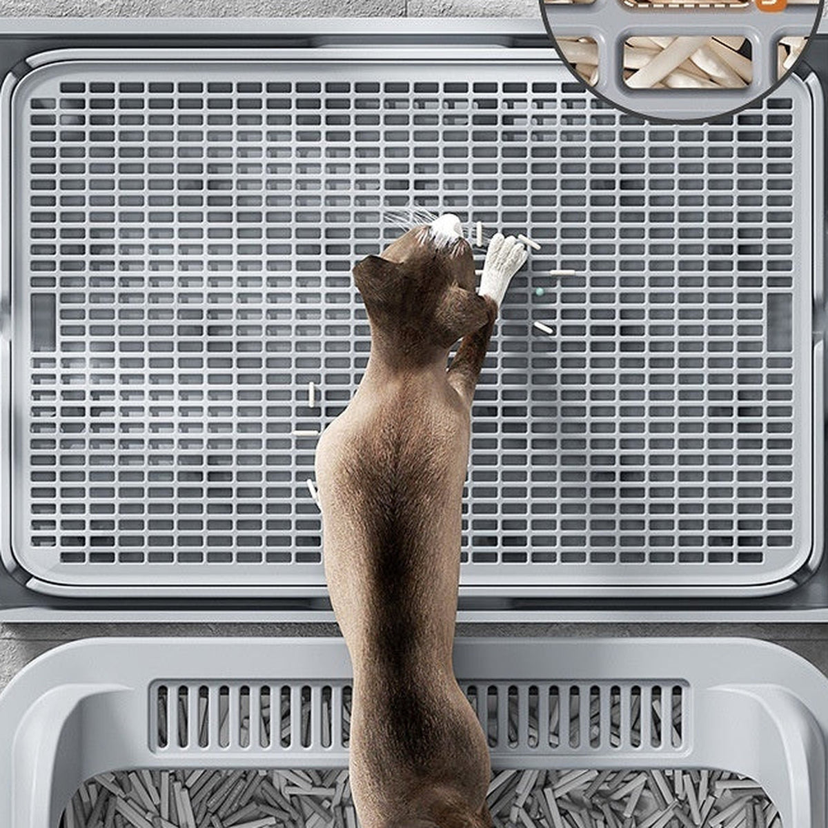 CuddleCat cat litter mat cat use
