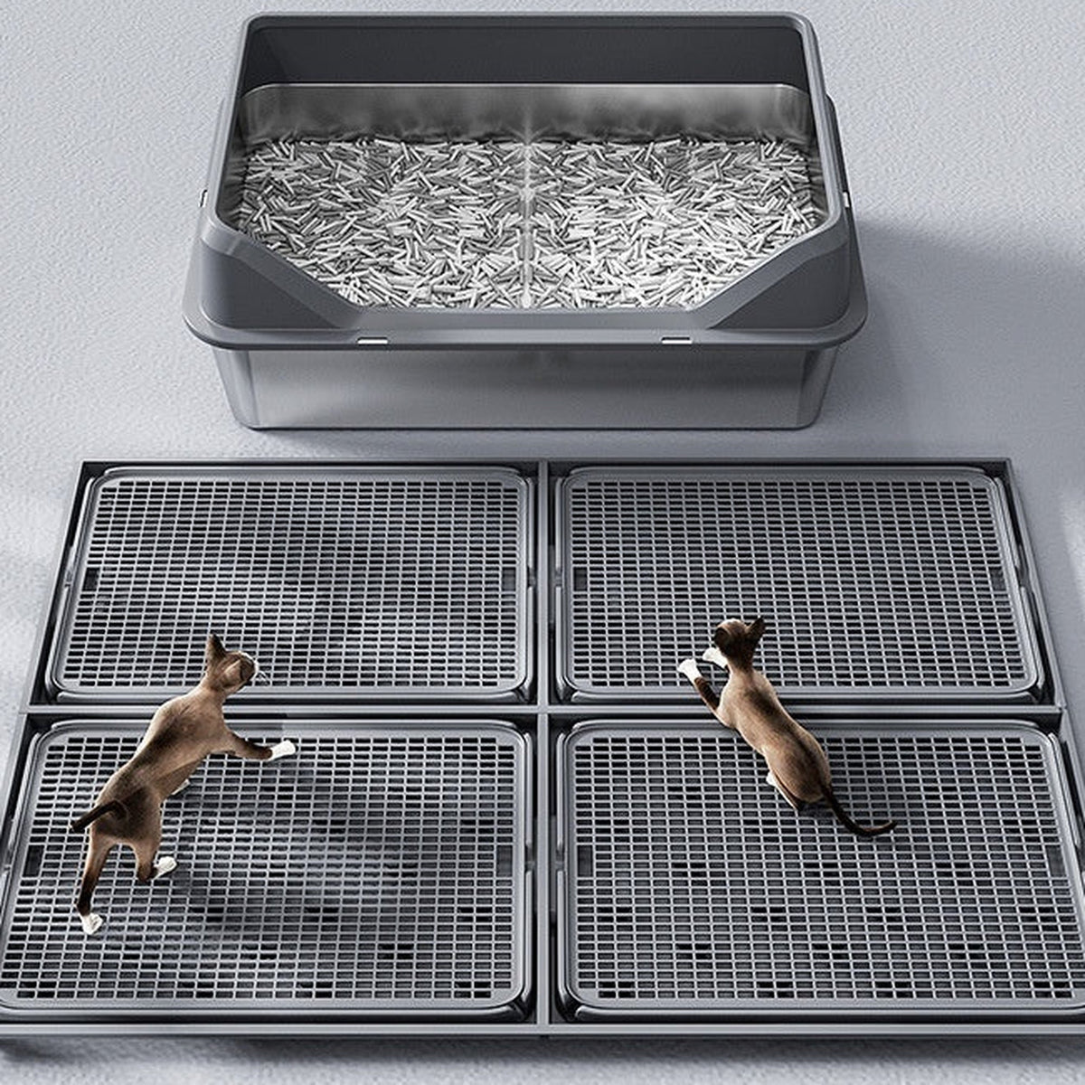 CuddleCat cat litter mat connectable use