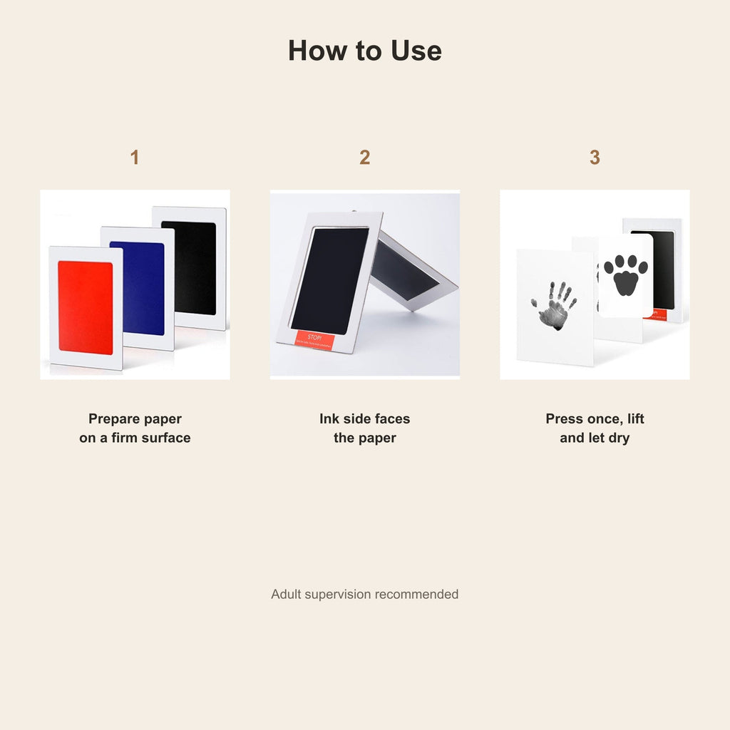 How to use the keepsake transfer pad with hand and cat paw prints