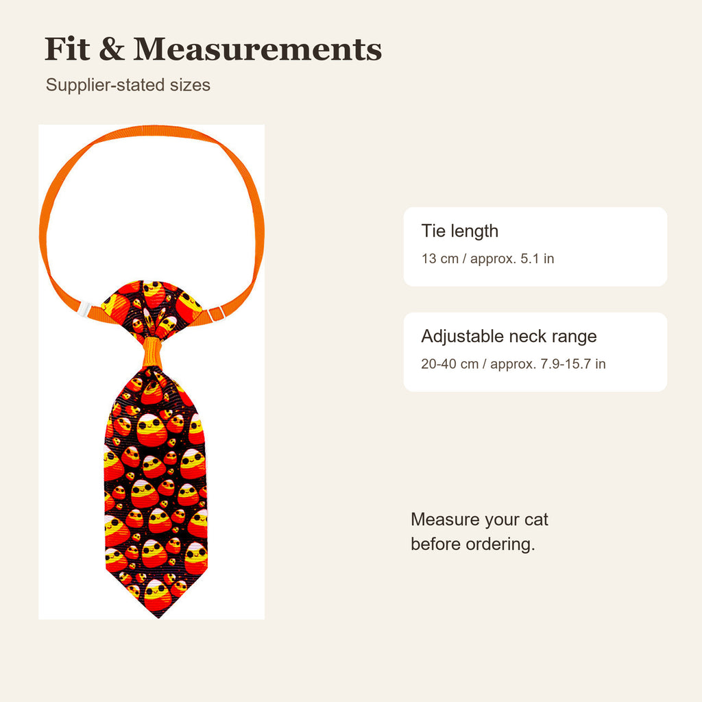 Supplier-stated tie length 13 cm and adjustable neck range 20 to 40 cm