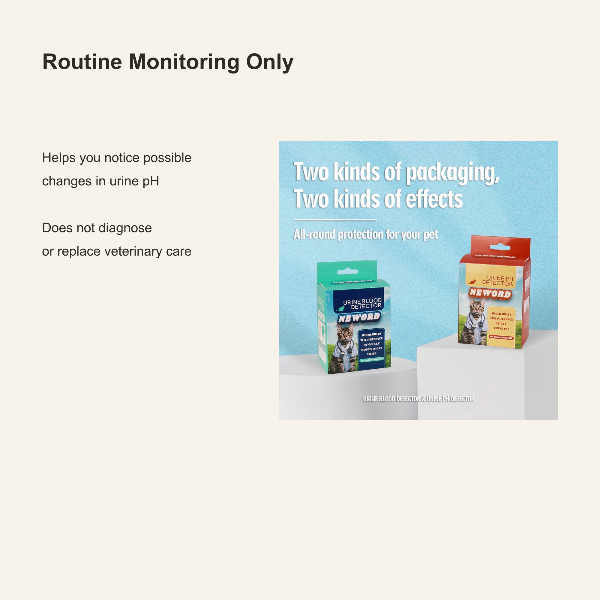 Routine observation reminder for possible cat urine pH changes
