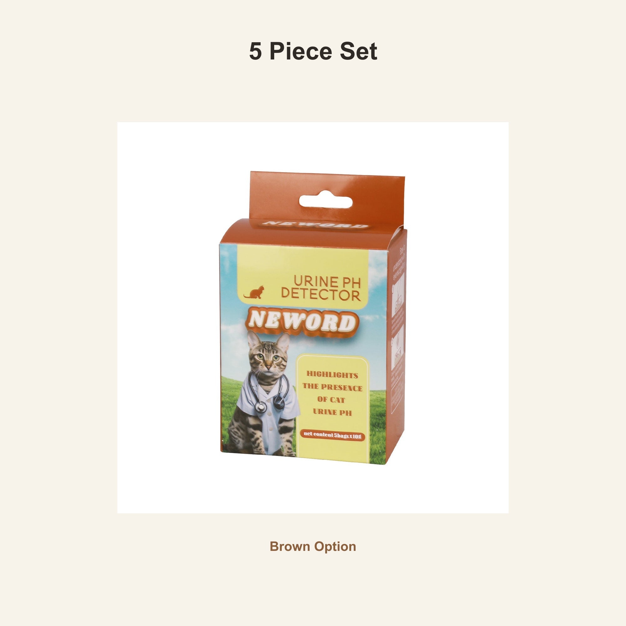 Authentic Brown five-piece cat litter monitoring particle set