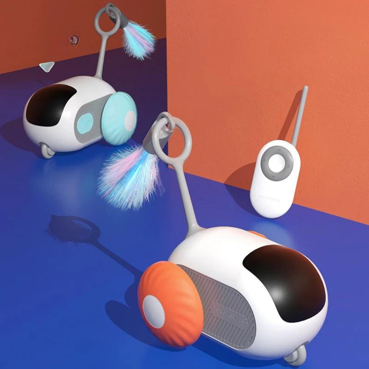 Remote-control cat car toy with controller