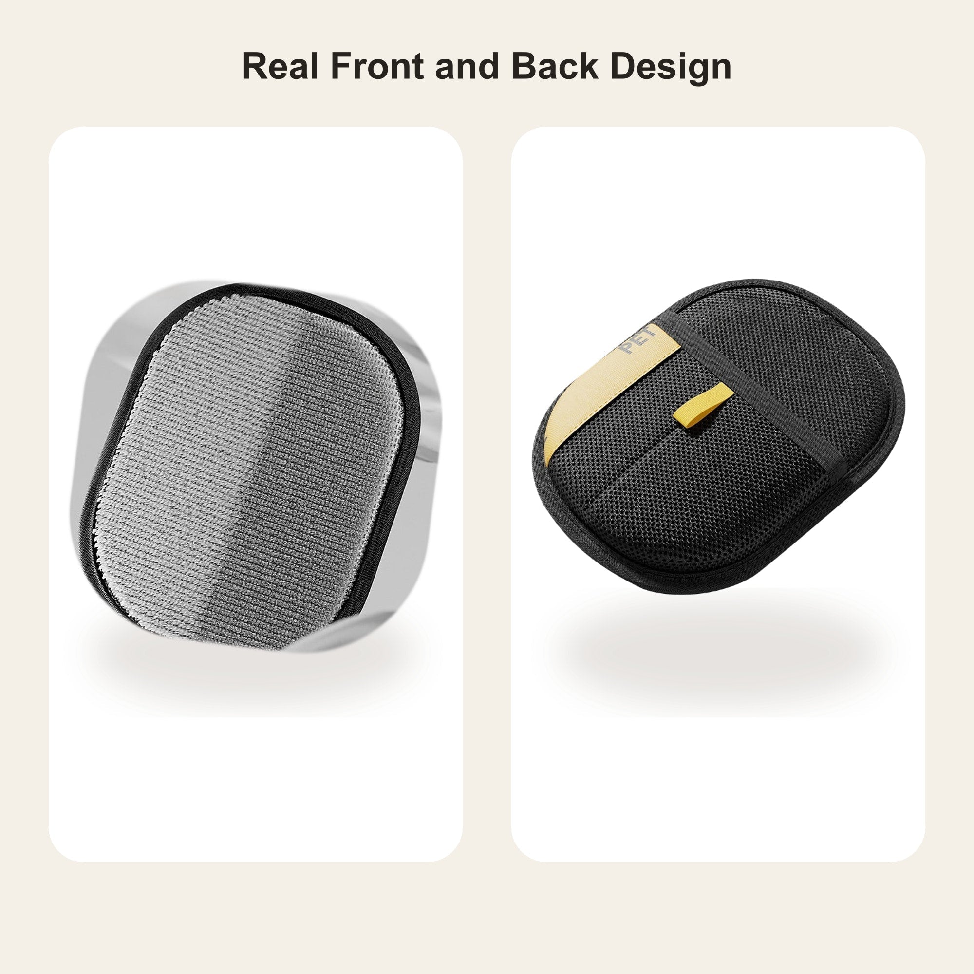 Real front and back views with authentic PET mark visible