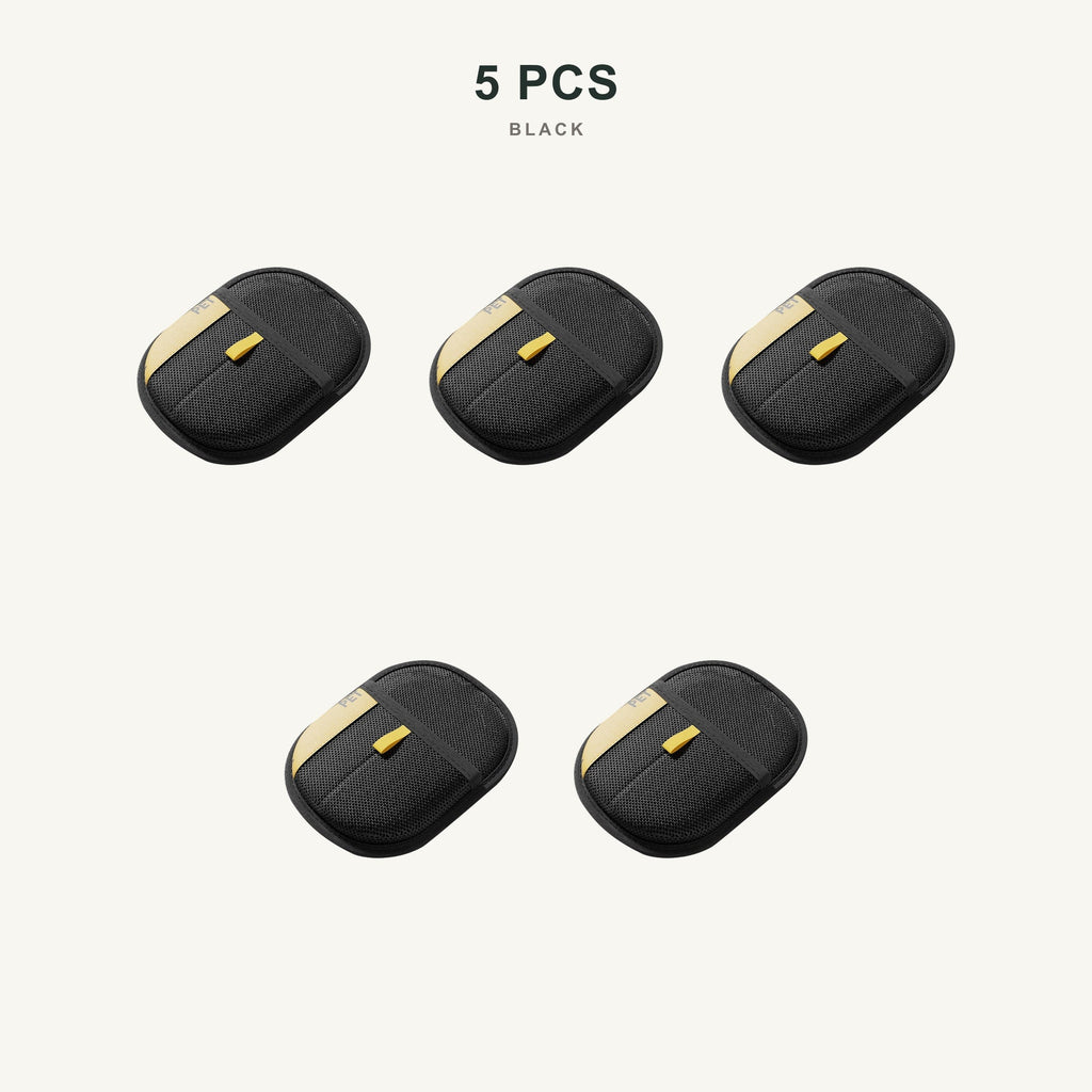 Black 5 piece pack with authentic PET marks visible