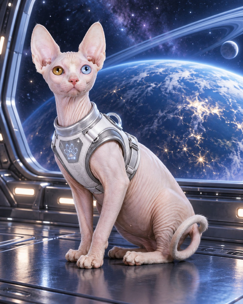 Space Explorer custom cat portrait example